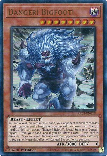 Danger! Bigfoot! (Alternate Art) (UR) | RA03-EN019